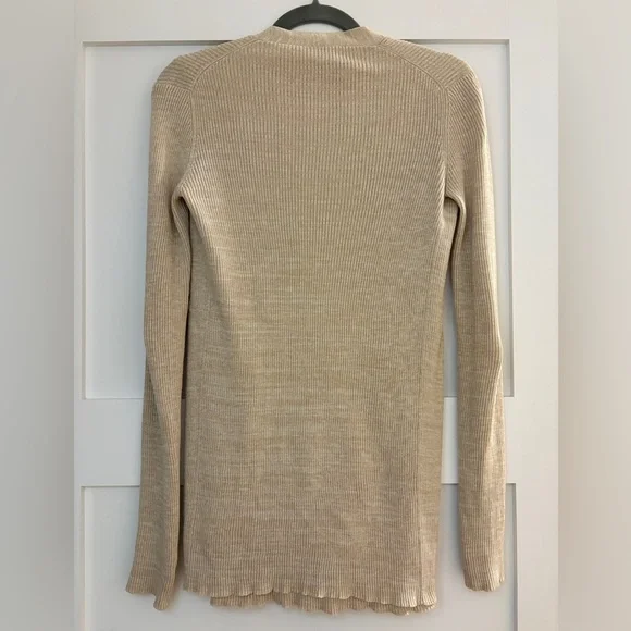 Prada Light Beige Women's Cardigan Sweater